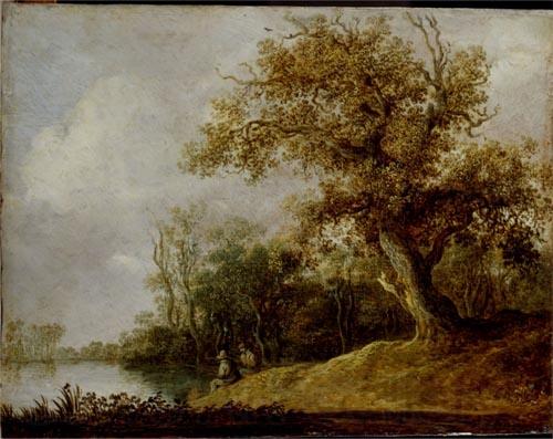 Jan van Goyen Pond in the Woods. Spain oil painting art